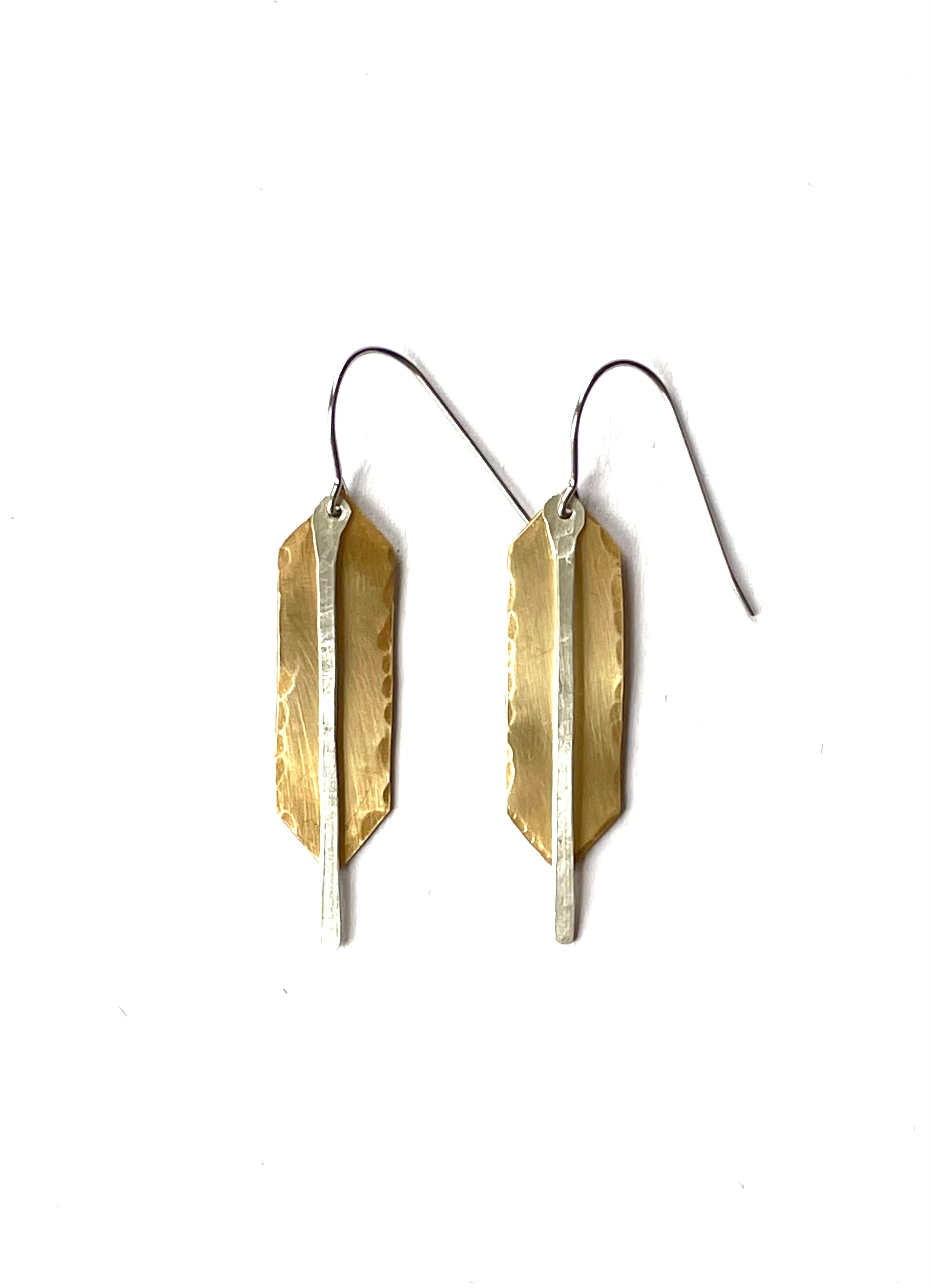 Double Point + Stick Earrings, Long