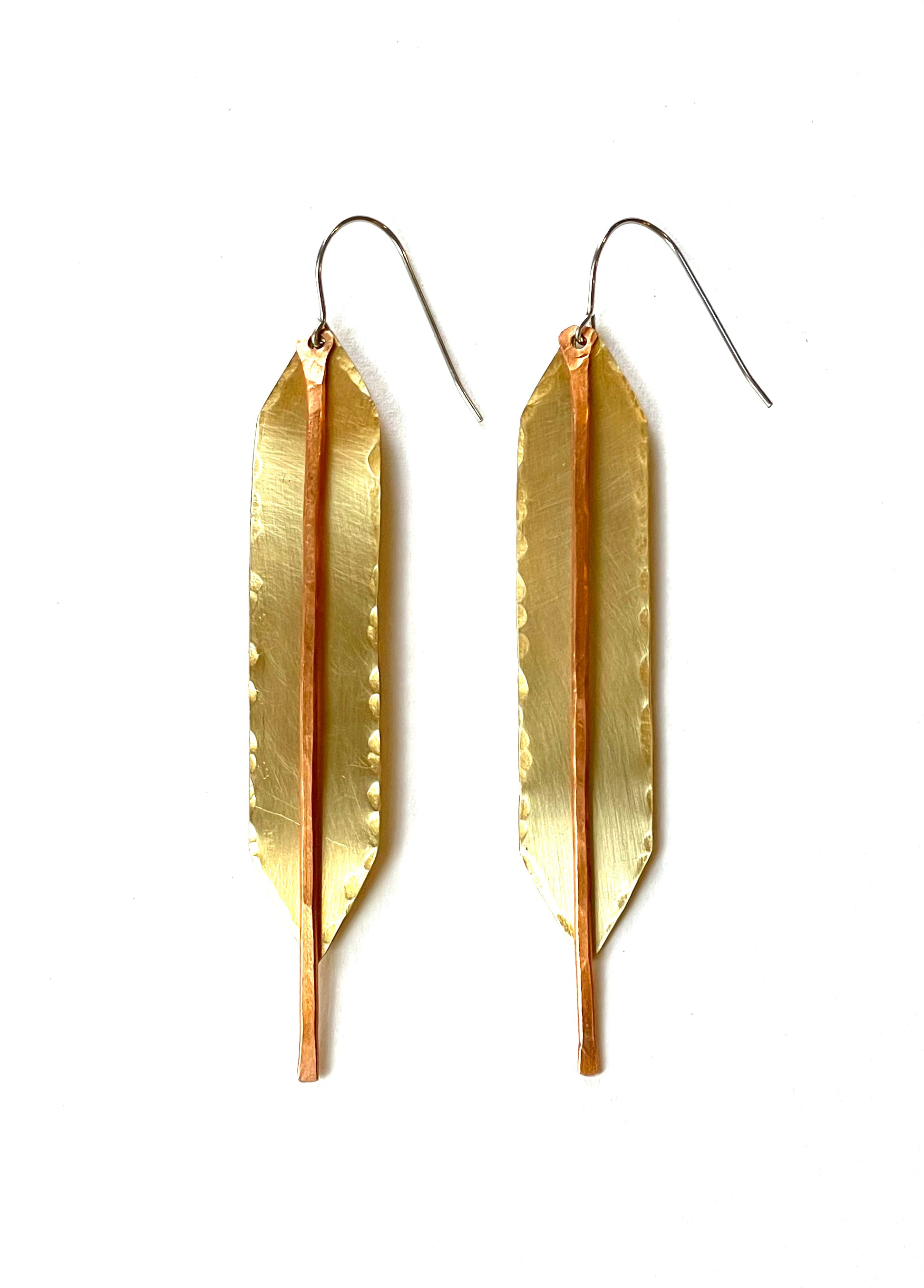 Double Point + Stick Earrings, Long