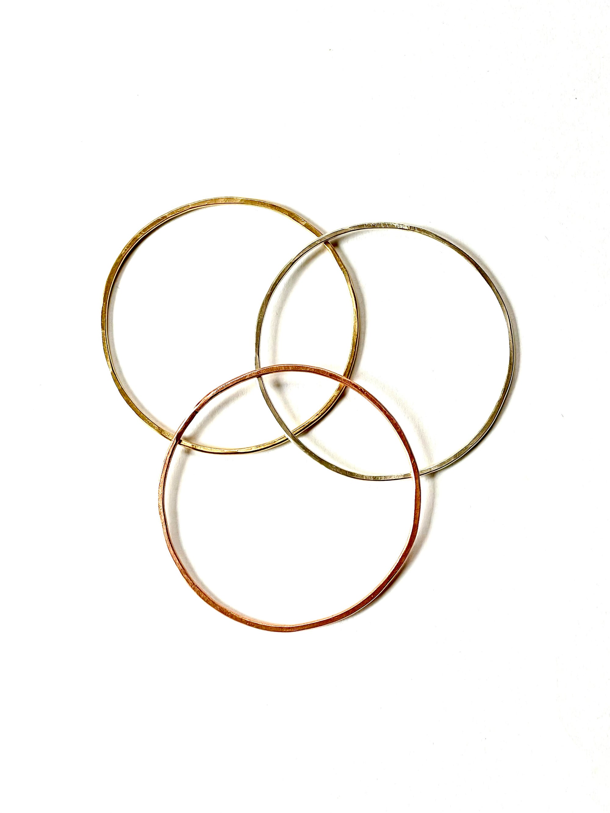 Simple Hammered Bangle Bracelet