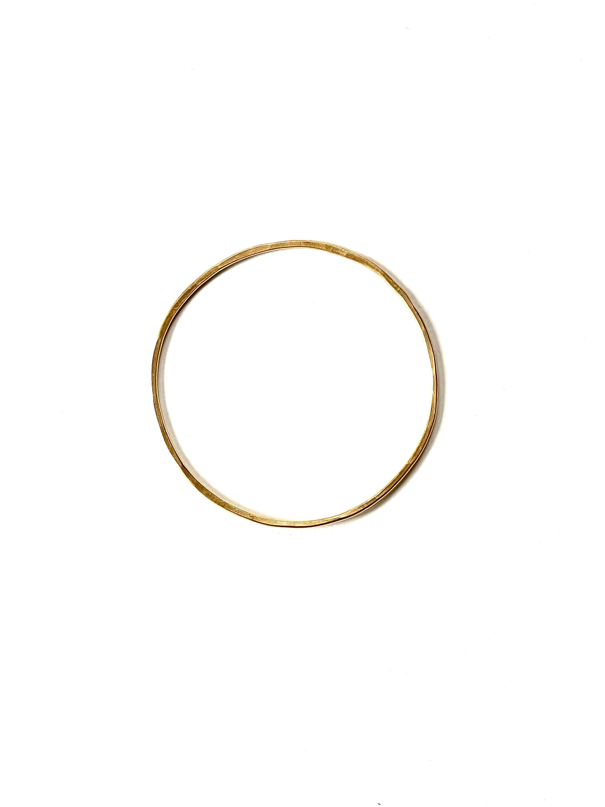 Simple Hammered Bangle Bracelet