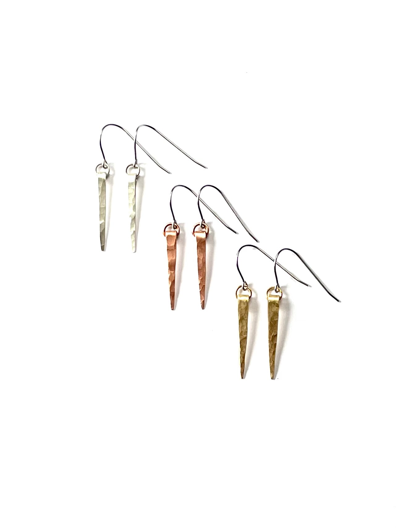 Thin Sliver + Ring Earrings