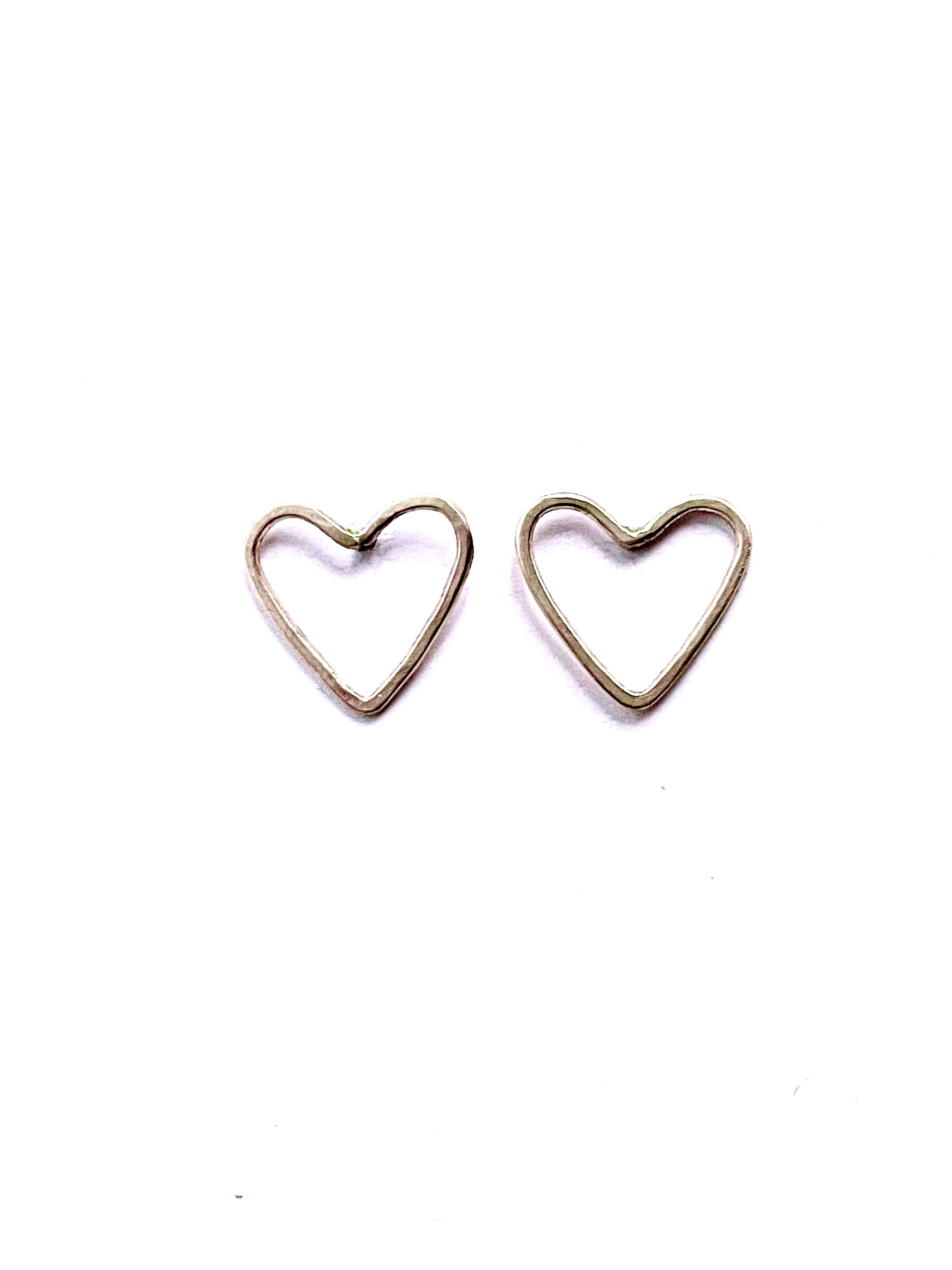 Open Heart Stud Earrings