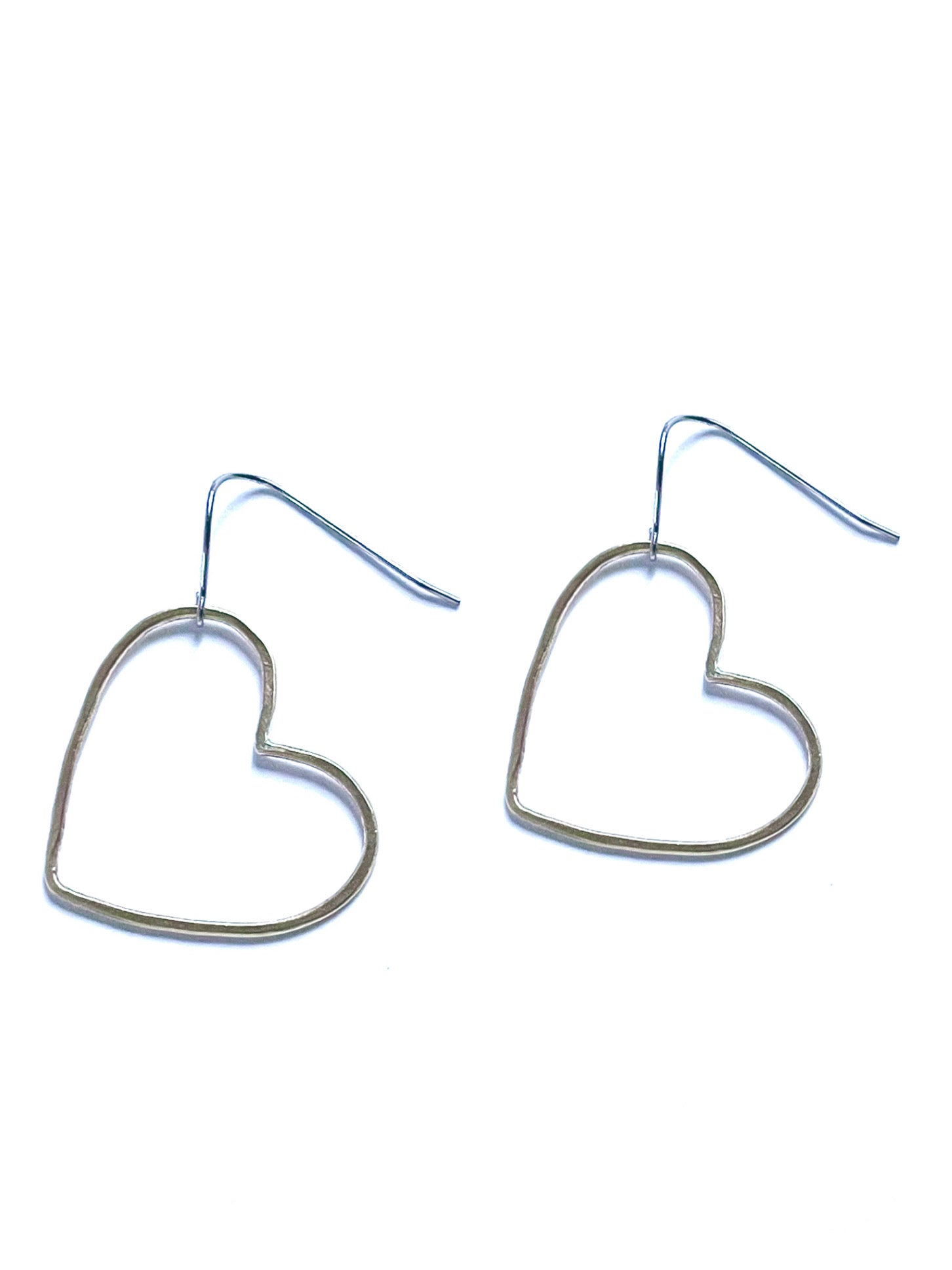 Open Heart Dangle Earrings