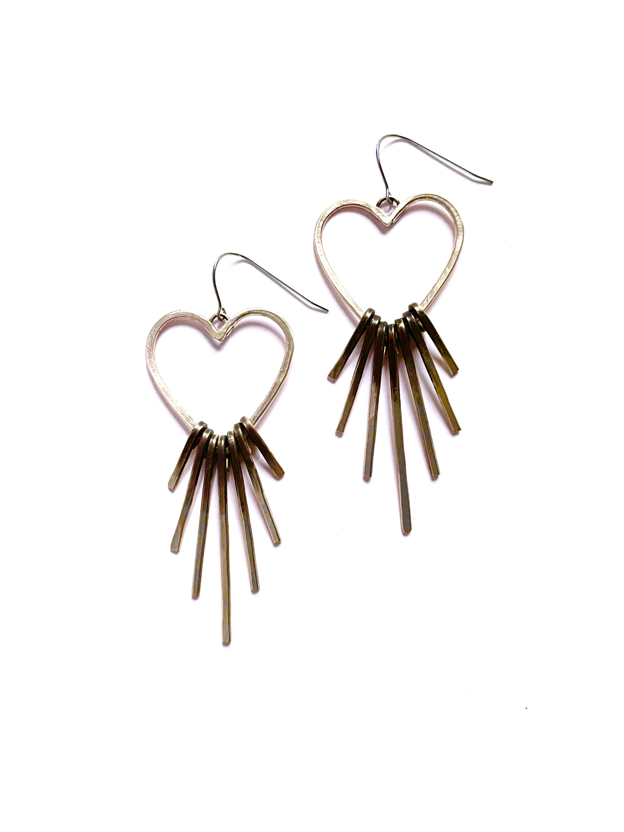 Heart Fringe Earrings