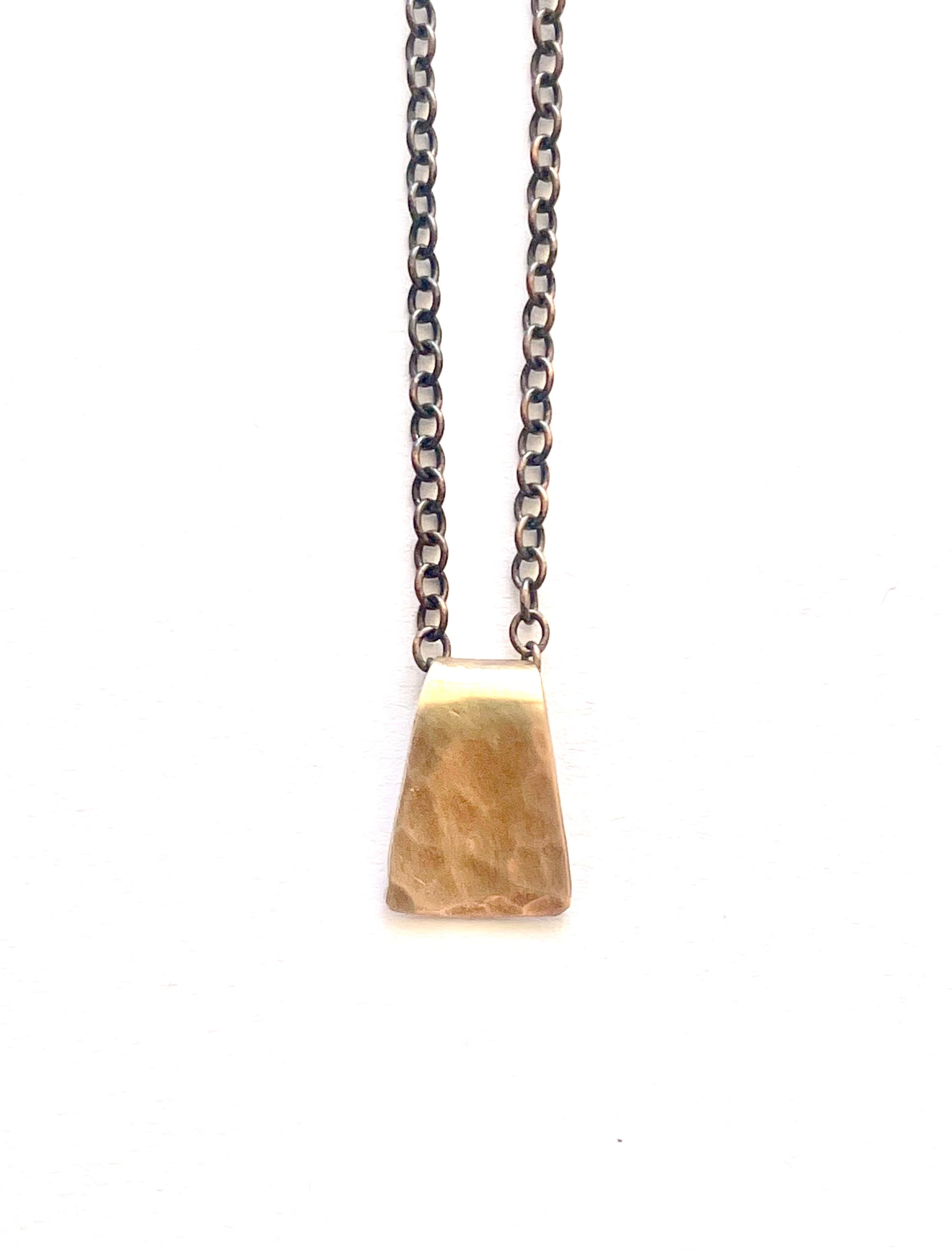 Short Wide Tab Necklace
