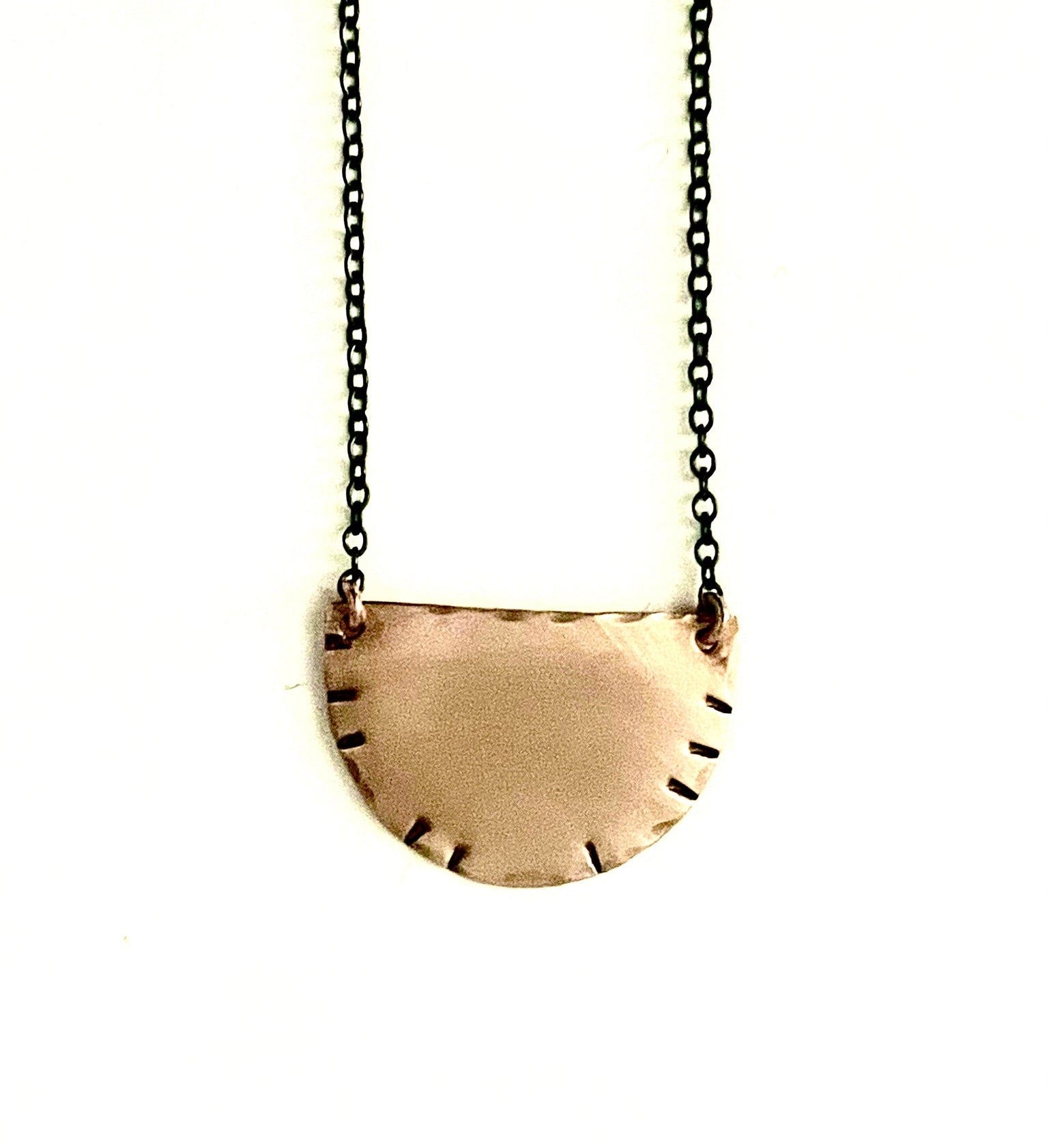 Half Moon with Lines Necklace